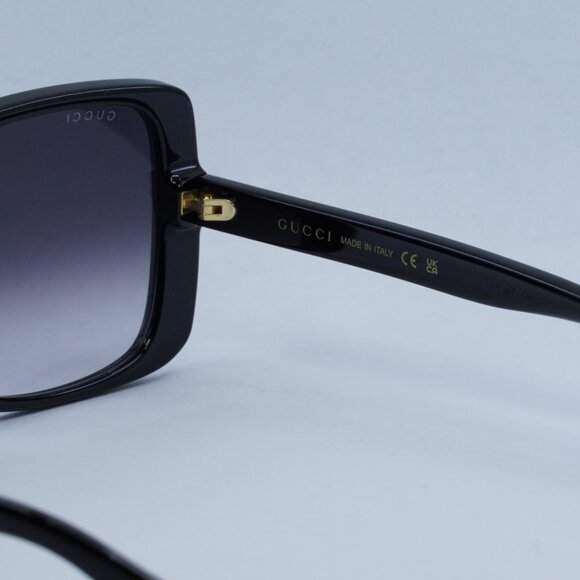 Gucci GG0632S 001 Sunglasses Black Square Frame, Grey Lenses main image 6